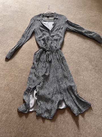 S.OLIVER RED LABEL Kleid in Dunkelblau/ Weiß