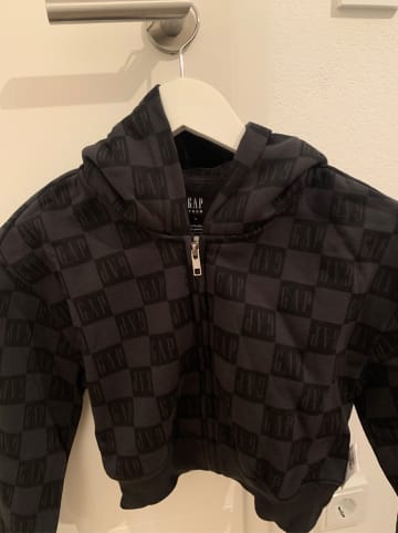 GAP Sweatjacke in Schwarz/ Dunkelgrün