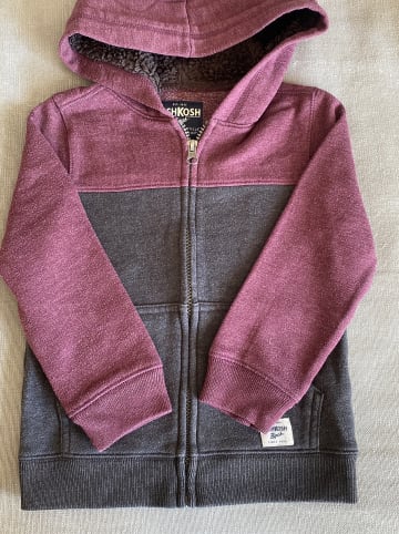 OshKosh Sweatjacke in Lila/ Anthrazit