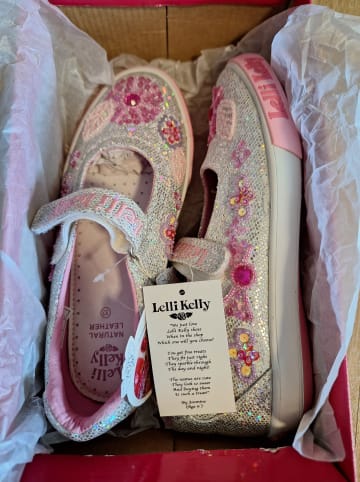 Lelli Kelly Spangenballerinas in Silber/ Rosa