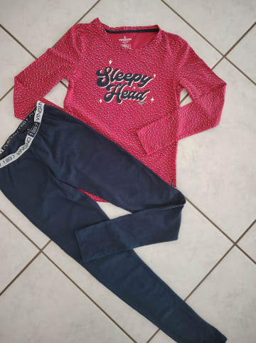 Vingino Pyjama "Wencke" in Rot/ Dunkelblau
