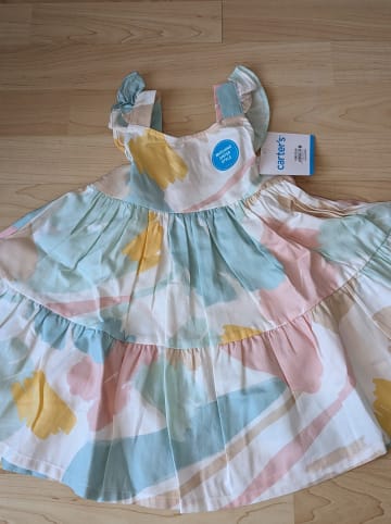 carter's Kleid in Weiß/ Rosa/ Türkis