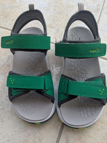 superfit Leder-Sandalen in Grün