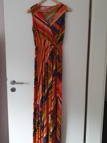 LASCANA Maxikleid in orange-gestreift