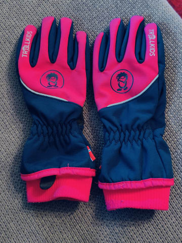 Trollkids Funktions-Handschuhe "Trolltunga" in Dunkelblau/ Pink