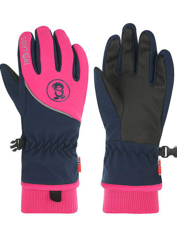 Trollkids Funktions-Handschuhe "Trolltunga" in Dunkelblau/ Pink