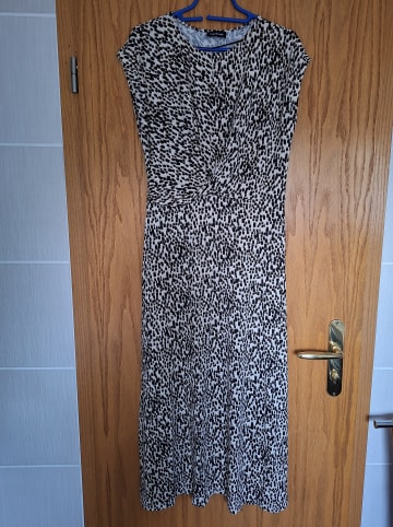 TAIFUN Kleid in Creme/ Schwarz