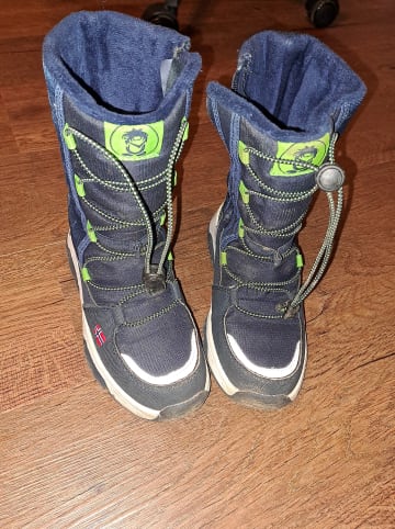 Trollkids Winterboots "Nordkapp" in Dunkelblau/ Grün