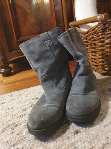 Geox Leder-Boots "Rawelle" in Anthrazit