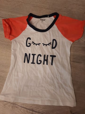 Kanz Pyjama in Weiß/ Dunkelblau