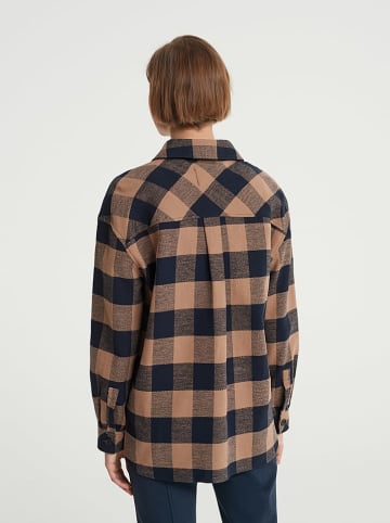 OPUS Hemdjacke "Jutus" in Camel/ Schwarz