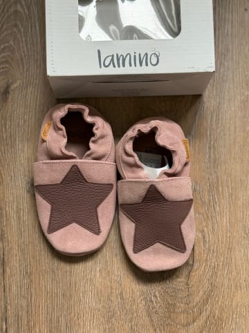lamino Leder-Krabbelschuhe in Rosa