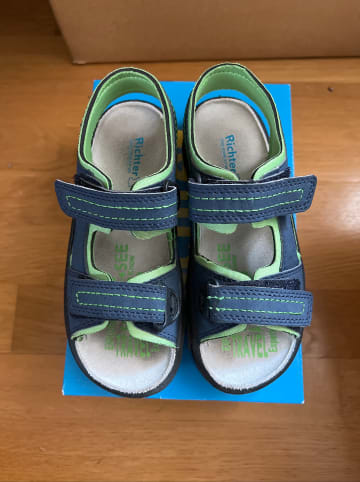 Richter Shoes Sandalen in Dunkelblau/ Grün