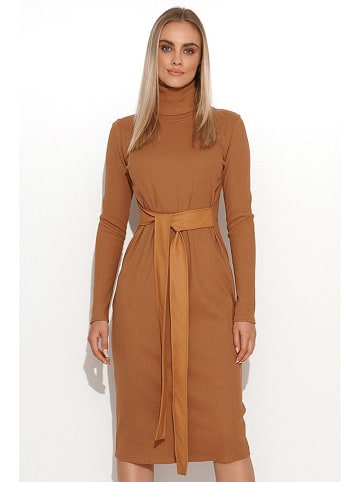 Makadamia Kleid MIDI knielang in braun