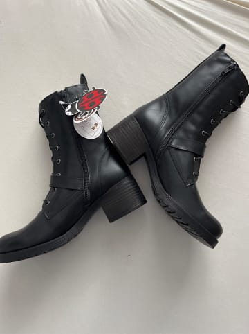 Ecco Leder-Boots in Schwarz