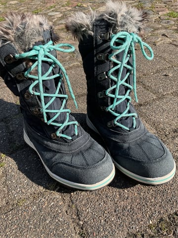 Trollkids Winterstiefel "Holmenkollen" in Dunkelblau/ Mint