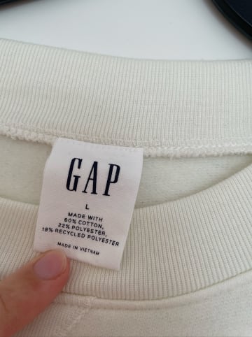 GAP Sweatshirt in Rosa/ Creme