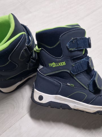 Trollkids Winterboots "Lofoten XT" in Dunkelblau/ Hellgrün