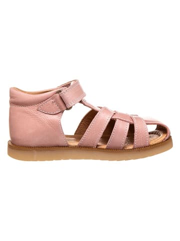 POM POM Leder-Halbsandalen in Rosa