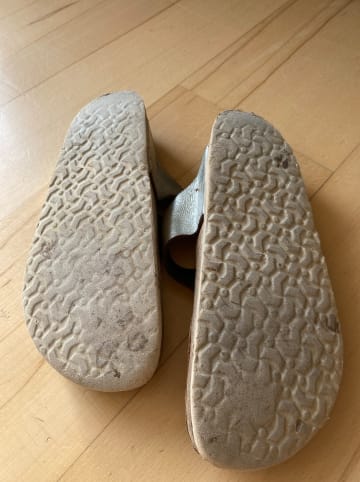 Comfortfusse sandale leder silber