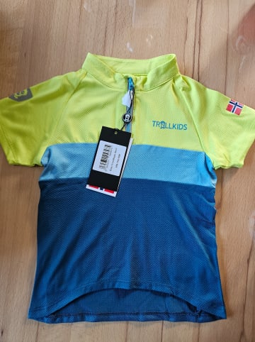 Trollkids Fahrradshirt "Trondheim" in Gelb/ Blau