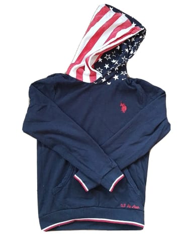 U.S. Polo Sweatshirt in Lila/ Dunkelblau