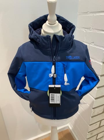 Trollkids Softshelljacke "Bergsfjord" in Dunkeblau/ Blau