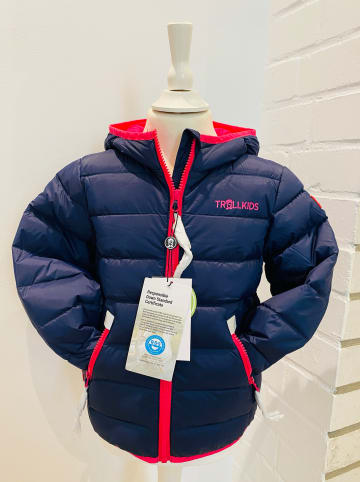 Trollkids Daunenjacke "Dovrefjell" in Dunkelblau/ Fuchsia