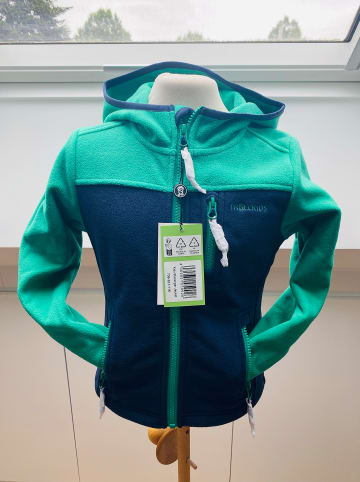 Trollkids Fleecejacke "Stavanger" in Grün/ Dunkelblau