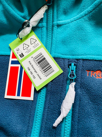 Trollkids Fleecejacke "Stavanger" in Dunkelblau/ Blau