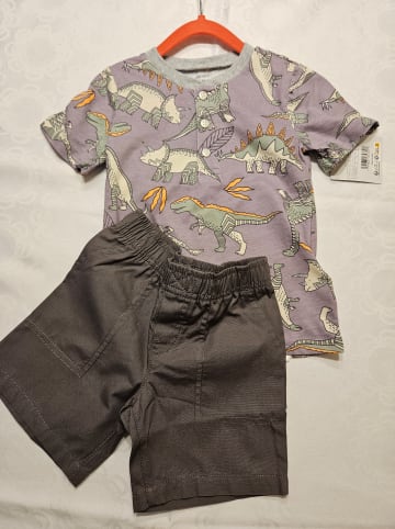 carter's 2tlg. Outfit in Lila/ Braun