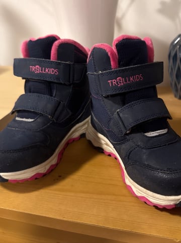 Trollkids Winterboots "Hafjell" in Dunkelblau/ Pink