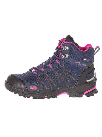 Trollkids Wanderboots "Trolltunga Hiker Mid" in Dunkelblau