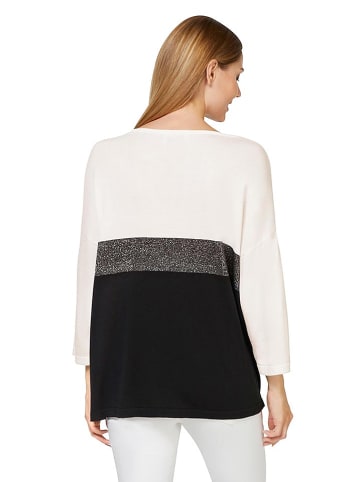 Heine Pullover in Silber/ Schwarz/ Creme