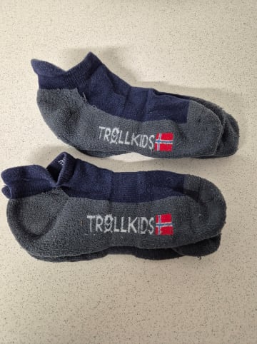 Trollkids 2er-Set: Wandersocken "Low Cut Socks II" in Dunkelblau