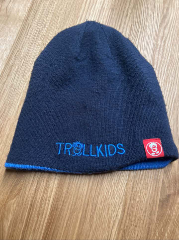 Trollkids Wende-Beanie "Troll" in Dunkelblau/ Hellblau