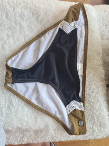 Beachlife Bikini-Hose in Khaki/ Schwarz