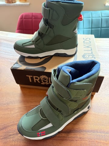 Trollkids Winterboots "Lofoten XT" in Dunkelgrün