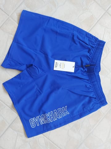 Gymshark Funktionsshorts "Arrival 7 Graphic" in Blau