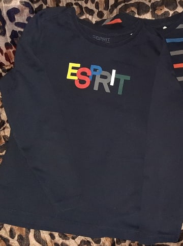 ESPRIT 2er-Set: Longsleeves in Dunkelblau