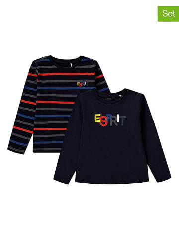 ESPRIT 2er-Set: Longsleeves in Dunkelblau