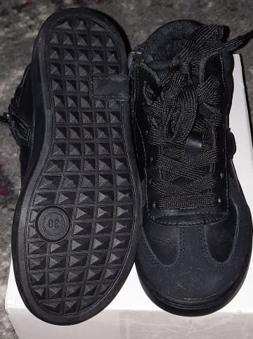 vertbaudet Leder-Sneakers in Schwarz