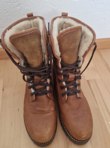 TRAVELIN' Leder-Boots "Myre" in Hellbraun