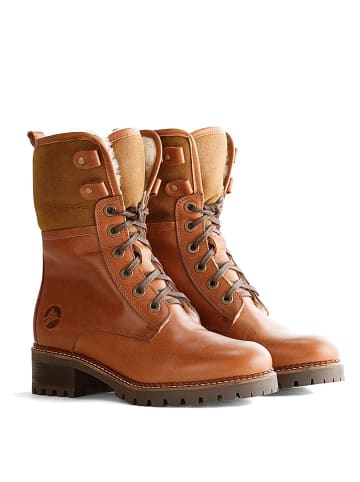 TRAVELIN' Leder-Boots "Myre" in Hellbraun