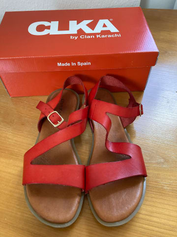 CLKA Leder-Sandalen in Rot