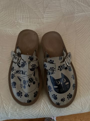 Calceo Clogs in Beige/ Schwarz