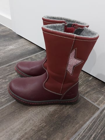 Ciao Leder-Stiefel in Dunkelrot