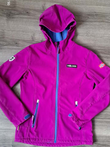 Trollkids Softshelljacke "Oslofjord" in Lila/ Blau