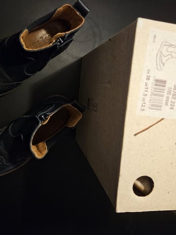 bisgaard Leder-Boots in Dunkelblau