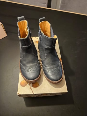 bisgaard Leder-Boots in Dunkelblau